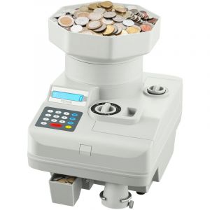 Compteuse Trieuse de Pieces Professionnel, Machine a Compter les Pieces Capacite de Stockage 11000PCs, avec Affichage lcd, Fonction Triage et