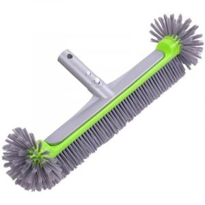Balai Brosse Piscine Liner 45cm, Balai Piscine Brosse pour Piscine, T&ecirc;te de Brosse de Piscine D&eacute;tachable avec Poils Robustes Poign&eacute;e en Aluminium,