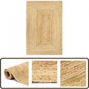 Tapis fait à la main Jute 200x300 cm - Tapis En Jute - Tapis Naturel - Tapis Artisanal - Tapis Fait Main - Décoration Intérieure