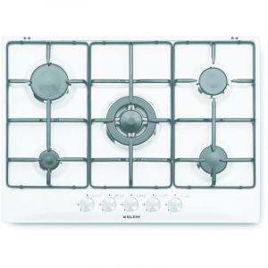 Glem Gas GT755WH Table de Cuisson &agrave; Gaz Encastrable 70 cm 5 Feux Blanc