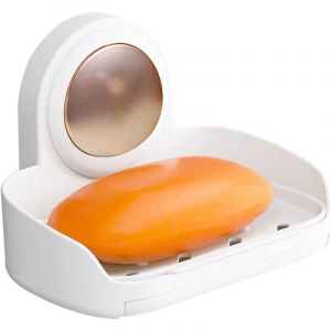 Porte-Savon Ventouse sans per&ccedil;age, Porte-Savon pour Douche &agrave; Montage Mural, Porte-Savon &eacute;ponge Solide pour Salle de Bain, Douche, Baignoire, &eacute;vier de