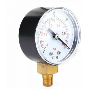 Manom&egrave;tre &agrave; Vide Manom&egrave;tre &agrave; d&eacute;pression Manom&egrave;tre &agrave; d&eacute;pression, -1-0Bar -30-0inHg 50mm 1/8 BSPT Manom&egrave;tre &agrave; Vide pour Eau, Huile, air ou gaz