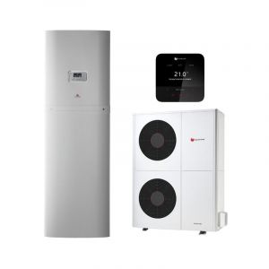Saunier Duval - Ensemble Pompe à chaleur Air / Eau Genia Air 10 kW Monophasé chauffage et ecs 190L + régulation MiPro Sense radio - SAUAIR10ECSM