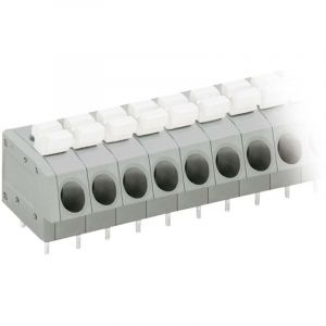 Wago - Bornier &agrave; ressort 804-102 2.50 mm&sup2; Nombre de p&ocirc;les 2 gris, blanc 1 pc(s) D24422