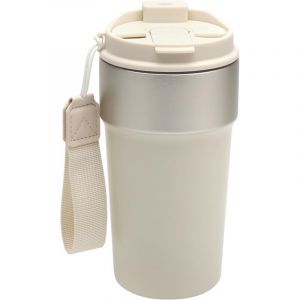 [JAMAIS UTILIS&Eacute;] Mug Isotherme Cafe 500ml, Gobelet Isotherme avec Paille et Sortie, Acier Inoxydable Tasse Isotherme pour Cafe, Double Paroi Mug
