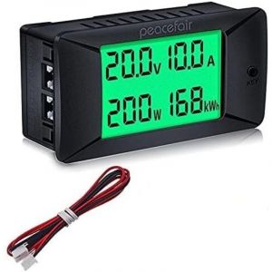 DC 300A Compteur Moniteur de Batterie, PZEM-025 Amp&egrave;rem&egrave;tre Voltm&egrave;tre Numerique, Smart Shunt Puissance Wattm&egrave;tre Amp&eacute;rem&egrave;tre pour batterie Voitures