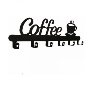 Rapanda - 2PCS Support mural pour tasses à café, support de rangement pour tasses, support mural flottant pour tasses, support pour bar à café avec 6
