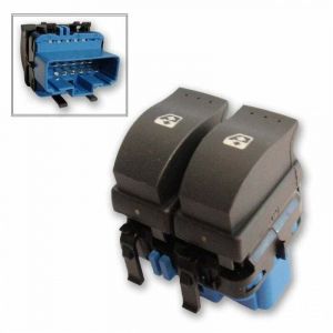 Bouton Leve Vitre Renault Megane 2 Scenic 2 Clio 2 Laguna 2 Trafic 2 (Bleu)