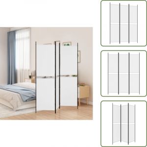 Cloison de s&eacute;paration 3 panneaux Blanc 150x200 cm Tissu - Cloison De S&eacute;paration - &Eacute;cran De Confidentialit&eacute; - S&eacute;parateur De Pi&egrave;ce - Rideau Partition