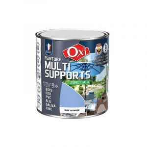 Oxi - Peinture top 3 bois fer pvc satin 500ml bleu lavande