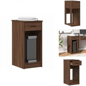 Vidaxl - Support de tour d'ordinateur et tiroir chêne marron 35x45x77 cm - Support De Tour D'ordinateur - Supports De Tour D'ordinateur - Support De