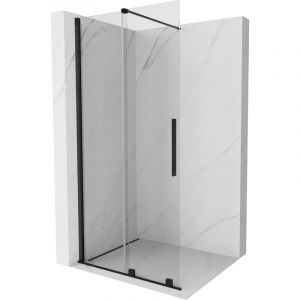 Mexen - Velar paroi de douche pliante Walk-in 85 x 200 cm, transparent 8 mm, noir - 871-085-000-03-70