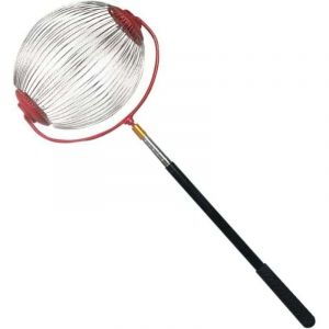 Ramasse-noix et noyaux, cueille-fruits t&eacute;lescopique, pour pelouse et ext&eacute;rieur, forme ronde