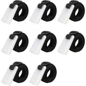 Set de 8 Sangles de Maintien, Fixation pour b&acirc;che Solaire de Piscine, Jeu de Roues de Parasol Sangles de Serrage de Couverture de Piscine,