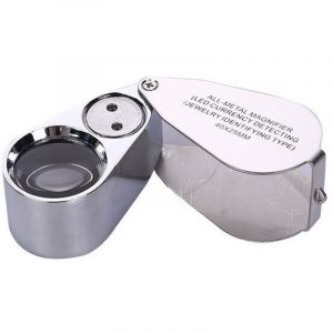 Loupe Pliable en M&eacute;tal pour Bijoux, Loupe Bijoutier X40, Loupe Bijoutier, Loupe Botaniste, Loupe 40x, Loupe Bijoutier Professionnel, Loupe Bijoutier