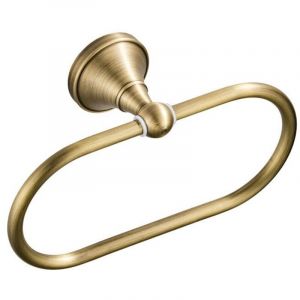 Linghhang - Anneau-Torchon , Bronze bross&eacute;, Porte-Serviette Ovale en Laiton Antique Support-Serviette pour Accessoires de Cuisine Salle de Bain fix&eacute;