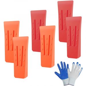 Coins D'abattage, 6 Pi&egrave;ces Coin Bucheron Fendre pour D'arbres, Coin Eclateur Bois &agrave; Impact &Eacute;lev&eacute; pour Couper l'arbre, Cales D&rsquo;abattage pour