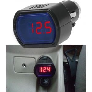 Allume-Cigare Batterie Voiture Testeur,Moniteur de jauge de Tension de v&eacute;hicule,Automatique Batterie Voltm&egrave;tre Indicateur,Ajustement pour la Plupart