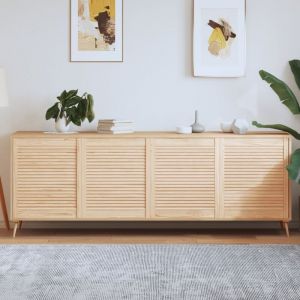 Portes d'armoire &agrave; persiennes, Porte de placard 4pcs 69x59,4cm bois de pin massif ASAF99359 design in