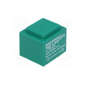 Transformateur encapsulé 9vac 2.5va Entrée 230vac Tez2.5/d/9v
