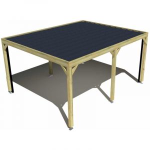 Carport bois &bull; 5m x 4m &bull; ind&eacute;pendante &bull; sens profondeur &bull; livraison comprise