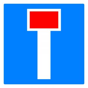 Signaletique.biz France - Panneaux de signalisation routière provisoires Panneaux de signalisation pas chers en Comacel - Voie sans issue - Panneau