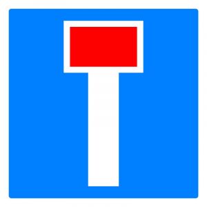 Signaletique.biz France - Panneaux de signalisation routière provisoires Panneaux de signalisation pas chers en Comacel - Voie sans issue - Panneau