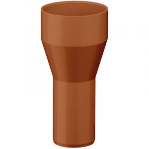 Inefa - Réduction tuyau de descente, pvc Accessoires tuyau de descente, raccord, montage simple par emboîtement, Made in Germany - 100/75mm Marron