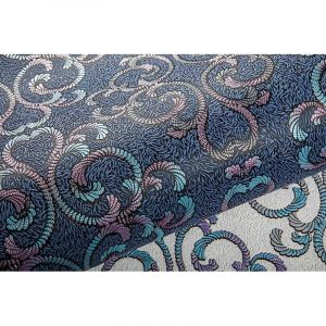 Edem - Papier peint baroque 85037BR36 papier peint texturé au style baroque brillant brun brun-foncé gris bleu platine 5,33 m2