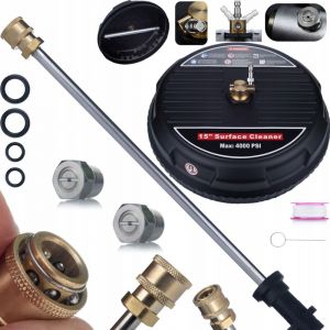 JetLine T-Racer ProSet 15" + Lance 58 cm Ensemble pour nettoyeur K&auml;rcher K2&ndash;K7 Brosse rotative avec connexion rapide Buses de rechange + lance