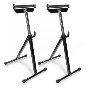 2x Servante d'atelier à Rouleau support à rouleaux réglable en hauteur 68-108cm jusqu'à 60 kg
