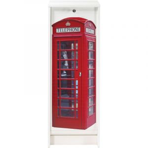 M&s - Classeur &agrave; rideau H103 cm blanc et d&eacute;cor London