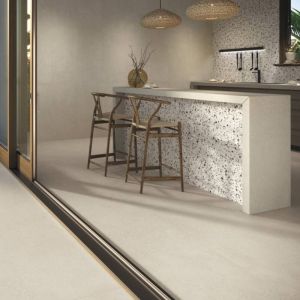 Plinthes pour Carrelage grès cérame effet béton brut CHICAGO - Blanc - Plinthe 100x7,5cm boîte de 10.00 ml - Blanc