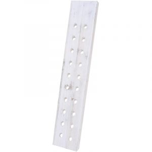 D&eacute;coshop26 - Casier &agrave; bouteilles rangement pour 20 bouteilles montage mural aspect blanc vintage 040008142