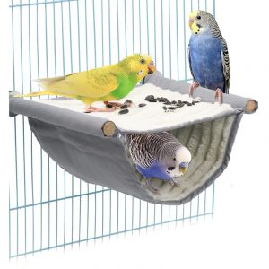 Lit superpos&eacute; hamac pour oiseaux, nid-caverne, accessoires pour cage &agrave; oiseaux, jouet pour perruches, pinsons, hamsters et gerbilles