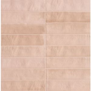 Carrelage mural en gr&egrave;s c&eacute;rame &eacute;maill&eacute; PASEO 23x5.7 cm Blush - - bo&icirc;te de m2