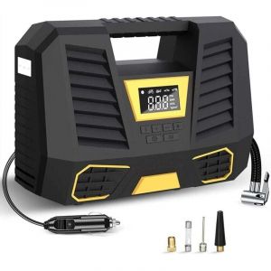 [JAMAIS UTILIS&Eacute;] Compresseur D&rsquo;air Portatif,12v 150psi Compresseur Voiture, Digital Portable Gonfleur Pneus, Mini Compresseur &Agrave; Air Avec Lampe