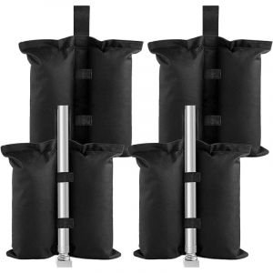 Sac Lestage, 4 Pi&egrave;ces Lestage Tonnelle, Noir Sac de Lestage, Sac de Sable, Poids de Lestage, Poids pour Tonnelle Convient aux Auvents Tentes Parasols