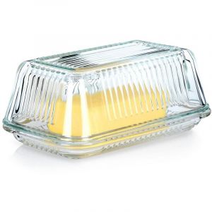 Beurrier en verre, beurrier, r&eacute;cipient &agrave; beurre, VILDE 139610
