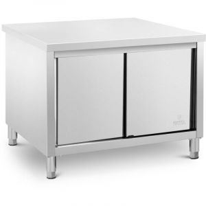 Meuble bas en inox ECO 120 x 80 cm 500 kg - Caisson de cuisine Armoire en inox