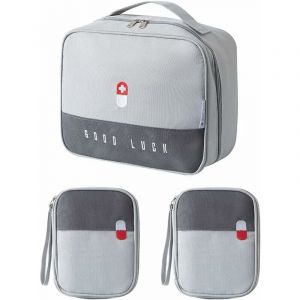 3 Pcs Sac de Rangement de Médicaments, Trousse de Premiers Secours Portable Boîte Médicale, Trousse de Secours Vide, Sac durgence Médical Imperméable