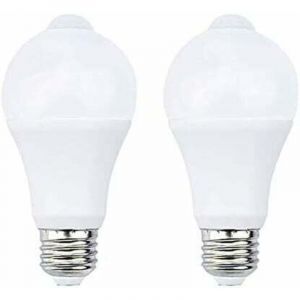 12W E27 PIR Infrarouge Ampoule LED avec Détecteur de Mouvement ON/OFF Automatiquement A60 220V 700lm équivalent 70W Halogène pour Escalier Couloir