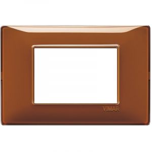 Plana plaque 3 modules couleur tabac 14653.49 - Vimar