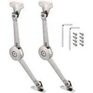 2 Pieces Meuble Armoire Meuble Porte Ascenseur Support Charniere Standard Forte Ferrures pour Relevants et Abattants Couvercles Stay pour Porte