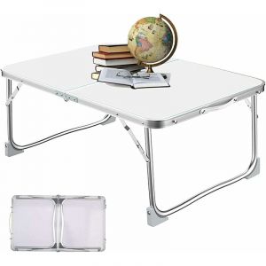 Table de camping pliante, table de pique - nique légère en aluminium, table de lit pour ordinateur portable