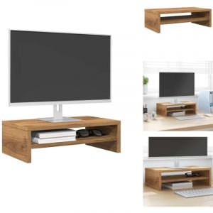 Support de moniteur chêne artisanal 42x24x13 cm bois ingénierie - Support De Moniteur - Supports De Moniteur - Support D'ordinateur - Support D'écran