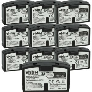Vhbw - 10x Batterie remplacement pour Sennheiser BA151, BA150, BA152 pour casque audio, écouteurs sans fil (60mAh, 2,4V, NiMH)