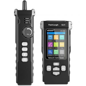 Ej.life - Testeur de câble réseau avec compteur de puissance optique RJ11 RJ45 testeur de câble Ethernet pour test Poe cat5 / cat6, test Ping,