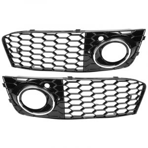 Gistuch - anti brouillard a4 b8,Tbe Phare antibrouillard Couverture, 1 paire de pare-chocs avant Grille antibrouillard Cadre de lampe de brouillard