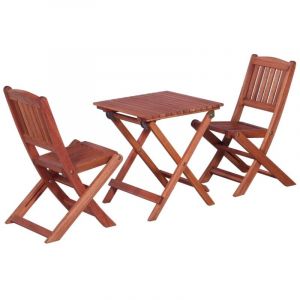 3 pcs Ensemble de bistro Ensemble Table et Chaises Ensemble de café pour enfants Bois d'eucalyptus solide DEJDX30765 MaisonChic